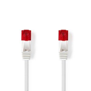 CAT6 Network Cable | RJ45 Male | RJ45 Male | U/UTP | 0.50 m | Snagless | Flat | PVC | White | Label