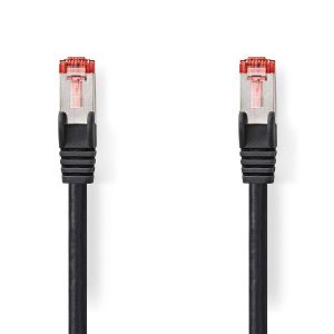 CAT6 Network Cable | RJ45 Male | RJ45 Male | S/FTP | 0.15 m | Round | LSZH | Black | Label