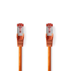 CAT6 Network Cable | RJ45 Male | RJ45 Male | S/FTP | 10.0 m | Round | LSZH | Orange | Label