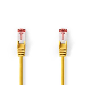 CAT6 Network Cable | RJ45 Male | RJ45 Male | S/FTP | 15.0 m | Round | LSZH | Yellow | Label