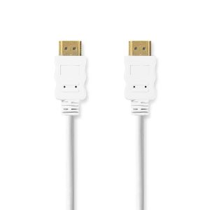 High Speed HDMI™ Cable with Ethernet | HDMI™ Connector | HDMI™ Connector | 4K@60Hz | ARC | 18 Gbps | 2.00 m | Round | PVC | White | Label