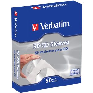 Verbatim CD Sleeves 50pk - Paper Sleeve