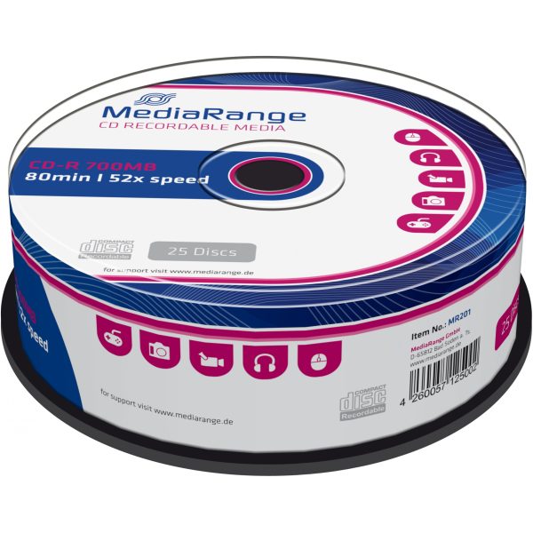 MEDIARANGE MR201 CD-R 700MB 25pc(s) blank CD