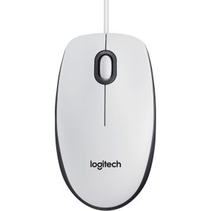 Logitech B100 USB Optical 800DPI Ambidextrous White mice