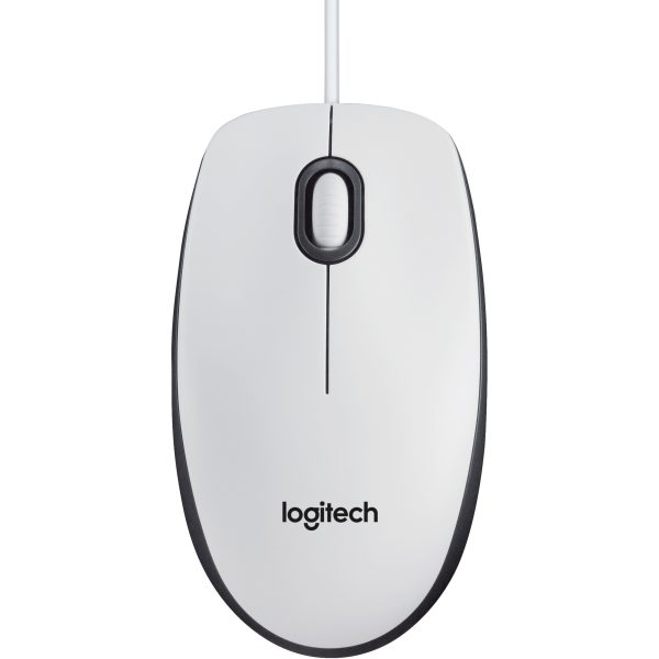 Logitech B100 USB Optical 800DPI Ambidextrous White mice