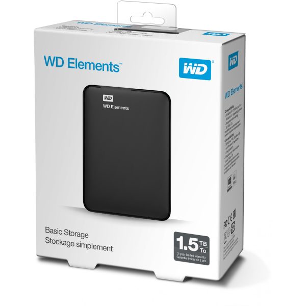 WD Elements Portable 1500GB Black external USB 3.0 hard drive Black - Image 2