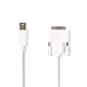 Mini DisplayPort - DVI Cable | Mini DisplayPort Male - DVI-D 24+1-Pin Male | 2.0 m | White