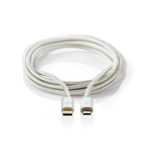 USB 2.0 Cable | Type-C Male - Micro B Male | 3.0 m | Aluminium